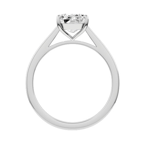 Emerald Cut Lab-grown Diamond Bridal Ring — front