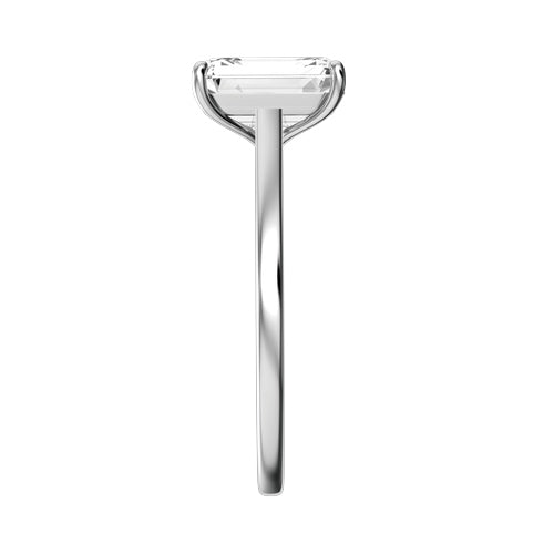 Emerald Cut Lab-grown Diamond Bridal Ring — side