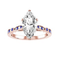 Marquise Lab-grown Diamond Bridal Ring — down