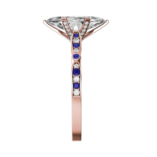 Marquise Lab-grown Diamond Bridal Ring — side
