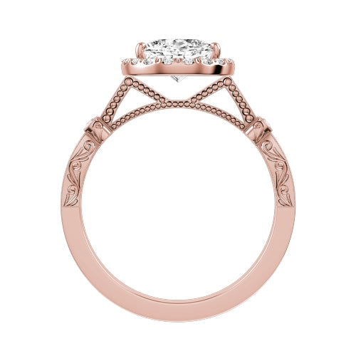 Oval Lab-grown Diamond Bridal Ring — front