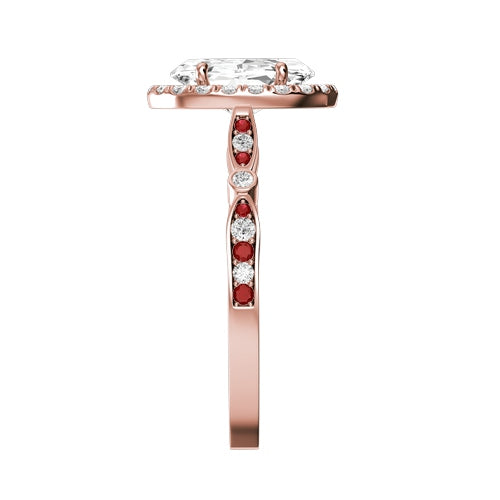 Oval Lab-grown Diamond Bridal Ring — side