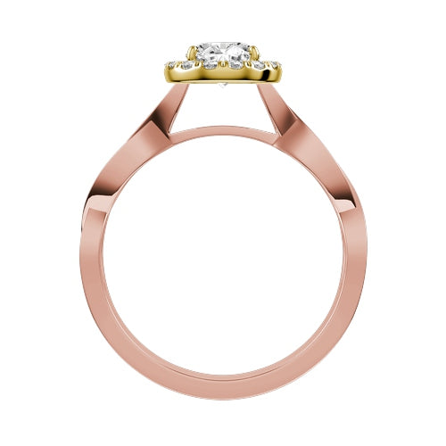 Round Lab-grown Diamond Bridal Ring — front