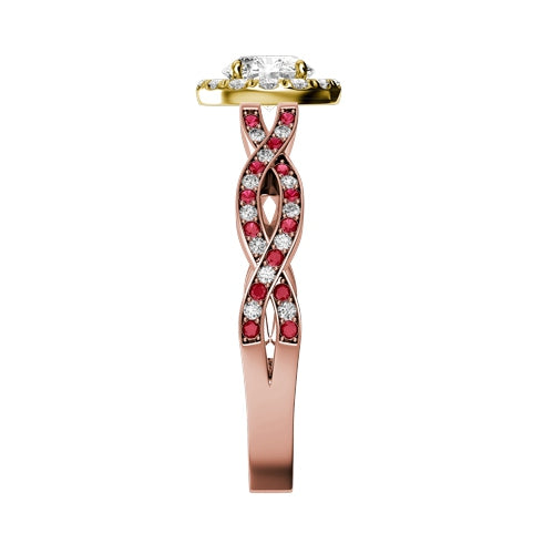 Round Lab-grown Diamond Bridal Ring — side